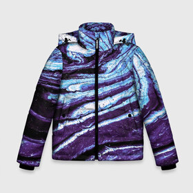Зимняя куртка для мальчиков 3D с принтом Фиолетовые краски металлик в Белгороде, ткань верха — 100% полиэстер; подклад — 100% полиэстер, утеплитель — 100% полиэстер | длина ниже бедра, удлиненная спинка, воротник стойка и отстегивающийся капюшон. Есть боковые карманы с листочкой на кнопках, утяжки по низу изделия и внутренний карман на молнии. 

Предусмотрены светоотражающий принт на спинке, радужный светоотражающий элемент на пуллере молнии и на резинке для утяжки | Тематика изображения на принте: 