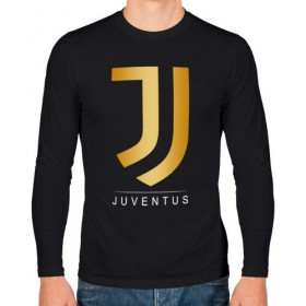 Мужской лонгслив хлопок с принтом JUVENTUS GOLDEN LOGO в Белгороде, 100% хлопок |  | cr7 | juve | juventus | ronaldo | роналдо | ювентус