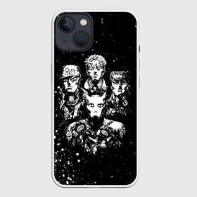 Чехол для iPhone 13 с принтом Джоджо чернобелые герои в Белгороде,  |  | adventure | jojo | jojo s bizarre | jojo’s bizarre adventure | killer queen | аниме | джоджо | манга | невероятные приключения джоджо