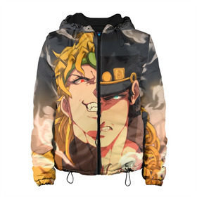 Женская куртка 3D с принтом Dio Brando x Jotaro в Белгороде, ткань верха — 100% полиэстер, подклад — флис | прямой крой, подол и капюшон оформлены резинкой с фиксаторами, два кармана без застежек по бокам, один большой потайной карман на груди. Карман на груди застегивается на липучку | jojo | джоджо | джонатан | джостар | манга | невероятные приключения | ранобэ | хамон