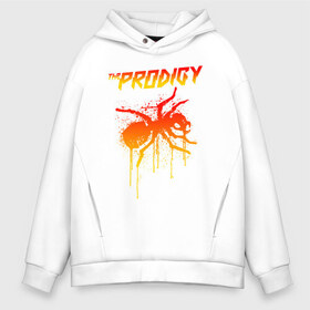 Мужское худи Oversize хлопок с принтом THE PRODIGY в Белгороде, френч-терри — 70% хлопок, 30% полиэстер. Мягкий теплый начес внутри —100% хлопок | боковые карманы, эластичные манжеты и нижняя кромка, капюшон на магнитной кнопке | prodigy | the prodigy