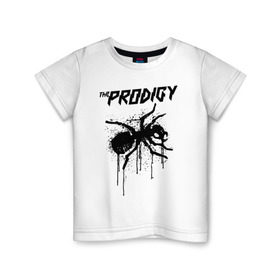 Детская футболка хлопок с принтом THE PRODIGY в Белгороде, 100% хлопок | круглый вырез горловины, полуприлегающий силуэт, длина до линии бедер | prodigy | the prodigy