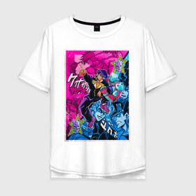 Мужская футболка хлопок Oversize с принтом JoJo’s Bizarre Adventure в Белгороде, 100% хлопок | свободный крой, круглый ворот, “спинка” длиннее передней части | anime | epic anime | jojo’s bizarre adventure | аниме | джоджо | невероятные приключения джоджо