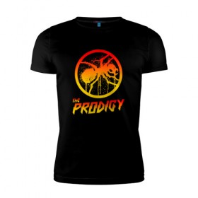 Мужская футболка премиум с принтом THE PRODIGY в Белгороде, 92% хлопок, 8% лайкра | приталенный силуэт, круглый вырез ворота, длина до линии бедра, короткий рукав | prodigy | the prodigy