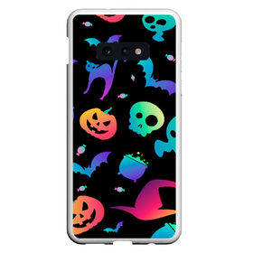 Чехол для Samsung S10E с принтом Rainbow Halloween в Белгороде, Силикон | Область печати: задняя сторона чехла, без боковых панелей | diy | ghost | halloween | horror | makeup | scary | trick or treat | вампир | ведьма | кошка | луна | магия | новинки | ночь | тыква | хэллоуин