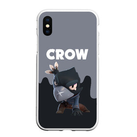 Чехол для iPhone XS Max матовый с принтом BRAWL STARS CROW в Белгороде, Силикон | Область печати: задняя сторона чехла, без боковых панелей | android | brawl stars | colt | crow | games | leon | penny | poco. | shelly | spike | wanted | брав | бравл старс | звезды | игры | мобильные игры | старс