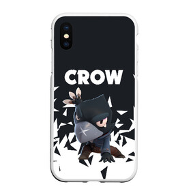 Чехол для iPhone XS Max матовый с принтом BRAWL STARS CROW в Белгороде, Силикон | Область печати: задняя сторона чехла, без боковых панелей | android | brawl stars | colt | crow | games | leon | penny | poco. | shelly | spike | wanted | брав | бравл старс | звезды | игры | мобильные игры | старс