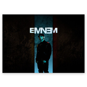 Поздравительная открытка с принтом Eminem в Белгороде, 100% бумага | плотность бумаги 280 г/м2, матовая, на обратной стороне линовка и место для марки
 | Тематика изображения на принте: emenem | eminem | hip hop | hiphop | kamikaze | marshal mathers | marshall | marshall mathers | rap | rap god | revival | slim shadi | slim shady | venom | еминем | олдскул | реп | рэп | хипхоп | эминем