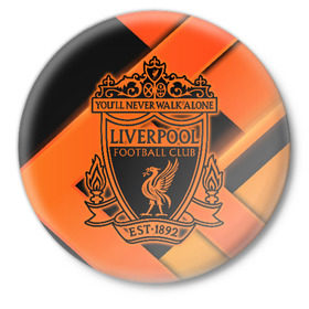 Значок с принтом Liverpool F.C. в Белгороде,  металл | круглая форма, металлическая застежка в виде булавки | 