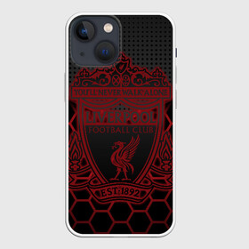 Чехол для iPhone 13 mini с принтом Liverpool F.C. в Белгороде,  |  | anfield | champions league | doelpunt | espn | goals | league | lfc | liverpool fc | madrid | melwood | mo salah | premier | voetbal | ziggo | британский | клуб | ливерпуль | футбольный