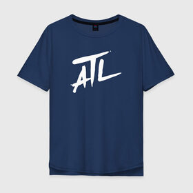Мужская футболка хлопок Oversize с принтом ATL ACIDHOUZE в Белгороде, 100% хлопок | свободный крой, круглый ворот, “спинка” длиннее передней части | acidhouze | atl | atl acidhouze | rap | russia | атл | реп | россия