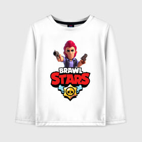 Детский лонгслив хлопок с принтом BRAWL STARS COLT в Белгороде, 100% хлопок | круглый вырез горловины, полуприлегающий силуэт, длина до линии бедер | android | brawl stars | colt | crow | games | leon | penny | poco. | shelly | spike | wanted | брав | бравл старс | звезды | игры | мобильные игры | старс