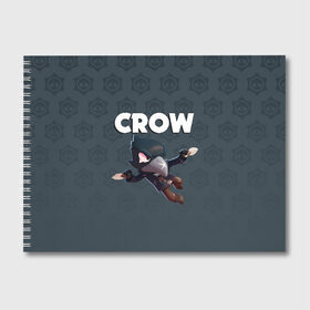 Альбом для рисования с принтом BRAWL STARS CROW в Белгороде, 100% бумага
 | матовая бумага, плотность 200 мг. | brawl stars | bull | colt | crow | leon | stars | берли | бо | брок | ворон | джесси | динамайк | дэррил | кольт | леон | мортис | нита | пайпер | пенни | поко | пэм | рикошет | спайк | фрэнк | шелли | эль примо