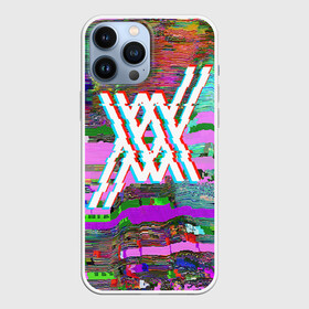 Чехол для iPhone 13 Pro Max с принтом two XX glitch background в Белгороде,  |  | Тематика изображения на принте: 02 | anime | darling in the franxx | hiro | manga | zero two | аниме | ахегао | любимый во франксе | манга | милый во франксе | ноль два | хиро