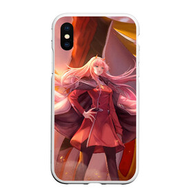 Чехол для iPhone XS Max матовый с принтом Darling In The Franxx в Белгороде, Силикон | Область печати: задняя сторона чехла, без боковых панелей | 02 | anime | darling in the franxx | hiro | manga | zero two | аниме | ахегао | любимый во франксе | манга | милый во франксе | ноль два | хиро