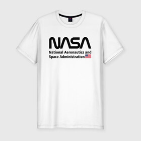Мужская футболка премиум с принтом NASA в Белгороде, 92% хлопок, 8% лайкра | приталенный силуэт, круглый вырез ворота, длина до линии бедра, короткий рукав | alien | area 51 | nasa | space x | ufo | америка | американский | астронавт | звезды | земля | зона 51 | инопланетянин | космонавт | космос | луна | марс | наса | нло | планета | пришельцы | ракета | роскосмос | созвездие