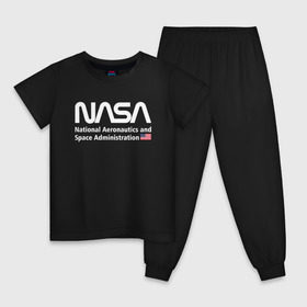 Детская пижама хлопок с принтом NASA в Белгороде, 100% хлопок |  брюки и футболка прямого кроя, без карманов, на брюках мягкая резинка на поясе и по низу штанин
 | Тематика изображения на принте: alien | area 51 | nasa | space x | ufo | америка | американский | астронавт | звезды | земля | зона 51 | инопланетянин | космонавт | космос | луна | марс | наса | нло | планета | пришельцы | ракета | роскосмос | созвездие