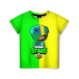 Детская футболка 3D с принтом Brawl Stars LEON в Белгороде, 100% гипоаллергенный полиэфир | прямой крой, круглый вырез горловины, длина до линии бедер, чуть спущенное плечо, ткань немного тянется | brawl | brawl stars | crow | leon | stars | бравл | бравл старс | браво старс | игра | компьютерная | кров | леон | онлайн | старс