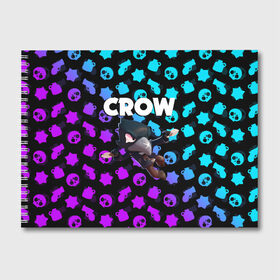 Альбом для рисования с принтом BRAWL STARS CROW в Белгороде, 100% бумага
 | матовая бумага, плотность 200 мг. | brawl stars | bull | colt | crow | leon | stars | берли | бо | брок | ворон | джесси | динамайк | дэррил | кольт | леон | мортис | нита | пайпер | пенни | поко | пэм | рикошет | спайк | фрэнк | шелли | эль примо