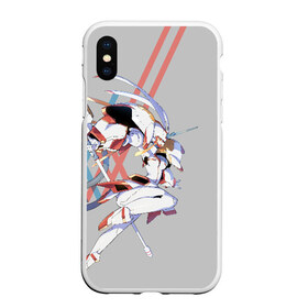 Чехол для iPhone XS Max матовый с принтом Darling In The Franxx в Белгороде, Силикон | Область печати: задняя сторона чехла, без боковых панелей | 02 | anime | darling in the franxx | hiro | manga | zero two | аниме | ахегао | любимый во франксе | манга | милый во франксе | ноль два | хиро