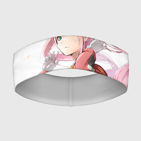 Повязка на голову 3D с принтом ноль два ветер в Белгороде,  |  | 02 | anime | darling in the franxx | hiro | manga | zero two | аниме | ахегао | любимый во франксе | манга | милый во франксе | ноль два | хиро