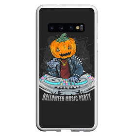 Чехол для Samsung Galaxy S10 с принтом Halloween party в Белгороде, Силикон | Область печати: задняя сторона чехла, без боковых панелей | Тематика изображения на принте: diy | ghost | halloween | horror | makeup | scary | skull clown | trick or treat | вампир | ведьма | кошка | луна | магия | ночь | тыква | хэллоуин