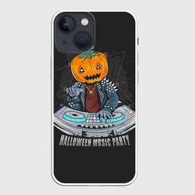 Чехол для iPhone 13 mini с принтом Halloween party в Белгороде,  |  | Тематика изображения на принте: diy | ghost | halloween | horror | makeup | scary | skull clown | trick or treat | вампир | ведьма | кошка | луна | магия | ночь | тыква | хэллоуин