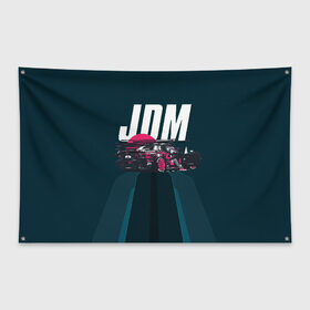 Флаг-баннер с принтом JDM в Белгороде, 100% полиэстер | размер 67 х 109 см, плотность ткани — 95 г/м2; по краям флага есть четыре люверса для крепления | bosozoku | bosozoku style | drag | drift | japan style | jdm | mazda | босудзоку | босузоку | дрифт