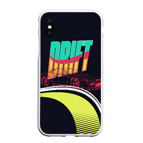 Чехол для iPhone XS Max матовый с принтом Drift Style в Белгороде, Силикон | Область печати: задняя сторона чехла, без боковых панелей | Тематика изображения на принте: bosozoku | bosozoku style | drag | drift | japan style | jdm | босудзоку | босузоку | дрифт