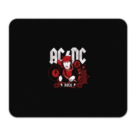 Коврик для мышки прямоугольный с принтом AC/DC в Белгороде, натуральный каучук | размер 230 х 185 мм; запечатка лицевой стороны | ac | ac dc | dc | electro | metal | music | retro | rock | ас | дс | легенда | легенды | метал | музыка | рок | электричество | электро