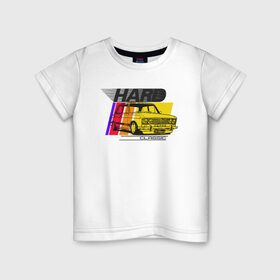 Детская футболка хлопок с принтом Hard Classic в Белгороде, 100% хлопок | круглый вырез горловины, полуприлегающий силуэт, длина до линии бедер | автоваз | боевая классика | ваз | жигули | лада
