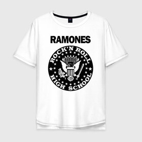 Мужская футболка хлопок Oversize с принтом Ramones в Белгороде, 100% хлопок | свободный крой, круглый ворот, “спинка” длиннее передней части | ramone | ramones | группа | джонни | джоуи | ди ди томми | марки | панк | поп | раманес | раманэс | рамон | рамонес | рамонэс | рамоун | рамоунз | рамоунс | рок | хард | хардрок