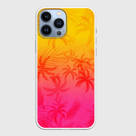 Чехол для iPhone 13 Pro Max с принтом РЕТРО ПАЛЬМЫ в Белгороде,  |  | hotline miami | neon | new retro wave | outrun | outrun electro | paints | palmen | rainbow | retro | retrowave | summer | synth | synthwave | tropical | брызги | брызги красок | звёзды | космос | краски | лето | неон | пальмы | радуга | 