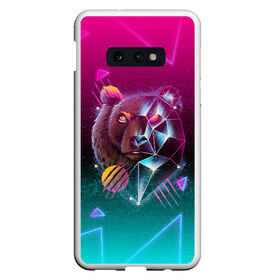 Чехол для Samsung S10E с принтом RETRO CYBER BEAR NEON в Белгороде, Силикон | Область печати: задняя сторона чехла, без боковых панелей | hotline miami | neon | new retro wave | outrun | outrun electro | retro | retrowave | synth | synthwave | медведь | неон | ретро | хотлайн майами