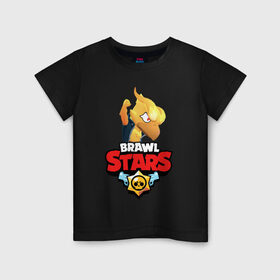 Детская футболка хлопок с принтом BRAWL STARS CROW PHOENIX в Белгороде, 100% хлопок | круглый вырез горловины, полуприлегающий силуэт, длина до линии бедер | android | brawl stars | colt | crow | games | leon | penny | poco. | shelly | spike | wanted | брав | бравл старс | звезды | игры | мобильные игры | старс