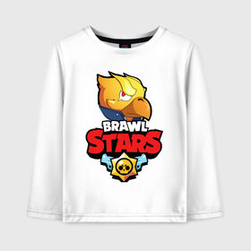 Детский лонгслив хлопок с принтом BRAWL STARS CROW PHOENIX в Белгороде, 100% хлопок | круглый вырез горловины, полуприлегающий силуэт, длина до линии бедер | android | brawl stars | colt | crow | games | leon | penny | poco. | shelly | spike | wanted | брав | бравл старс | звезды | игры | мобильные игры | старс