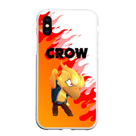 Чехол для iPhone XS Max матовый с принтом BRAWL STARS CROW PHOENIX в Белгороде, Силикон | Область печати: задняя сторона чехла, без боковых панелей | android | brawl stars | colt | crow | games | leon | penny | poco. | shelly | spike | wanted | брав | бравл старс | звезды | игры | мобильные игры | старс