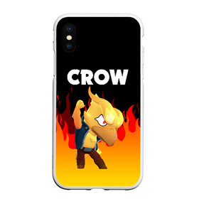 Чехол для iPhone XS Max матовый с принтом BRAWL STARS CROW PHOENIX в Белгороде, Силикон | Область печати: задняя сторона чехла, без боковых панелей | android | brawl stars | colt | crow | games | leon | penny | poco. | shelly | spike | wanted | брав | бравл старс | звезды | игры | мобильные игры | старс