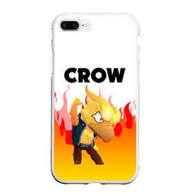 Чехол для iPhone 7Plus/8 Plus матовый с принтом BRAWL STARS CROW PHOENIX в Белгороде, Силикон | Область печати: задняя сторона чехла, без боковых панелей | android | brawl stars | colt | crow | games | leon | penny | poco. | shelly | spike | wanted | брав | бравл старс | звезды | игры | мобильные игры | старс