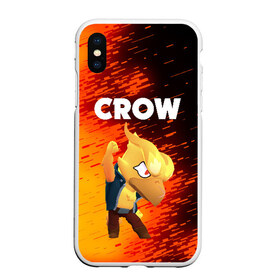 Чехол для iPhone XS Max матовый с принтом BRAWL STARS CROW PHOENIX в Белгороде, Силикон | Область печати: задняя сторона чехла, без боковых панелей | android | brawl stars | colt | crow | games | leon | penny | poco. | shelly | spike | wanted | брав | бравл старс | звезды | игры | мобильные игры | старс