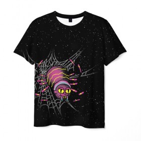 Мужская футболка 3D с принтом SPIDER MORTY в Белгороде, 100% полиэфир | прямой крой, круглый вырез горловины, длина до линии бедер | bat rick | spider morty | vdgerir | морти | паук морти | рик | рик и морти
