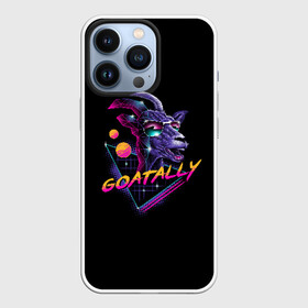 Чехол для iPhone 13 Pro с принтом GOATALLY в Белгороде,  |  | Тематика изображения на принте: 80 | cyber | game | goat | hotline | hotlinemiami | maiami | music | outrun | retro | retrowave | synth | synthwave | игра | кибер | козел | ретро