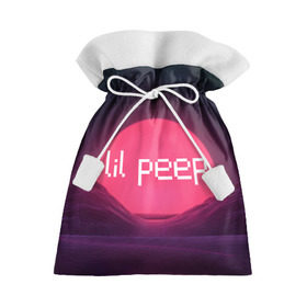 Подарочный 3D мешок с принтом lil peep(Logo) в Белгороде, 100% полиэстер | Размер: 29*39 см | cry baby | lil peep | logo | rap | заход солнца | знаменитости. эмо | известный исполнитель | неон | пип | редактируемое лого | реп | розоватый оттенок | рок | рэп | яркий фон