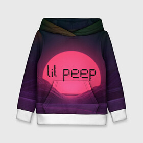 Детская толстовка 3D с принтом lil peep(Black Logo) в Белгороде, 100% полиэстер | двухслойный капюшон со шнурком для регулировки, мягкие манжеты на рукавах и по низу толстовки, спереди карман-кенгуру с мягким внутренним слоем | cry baby | lil peep | logo | rap | заход солнца | знаменитости. эмо | известный исполнитель | неон | пип | редактируемое лого | реп | розоватый оттенок | рок | рэп | яркий фон