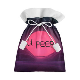 Подарочный 3D мешок с принтом lil peep(Black Logo) в Белгороде, 100% полиэстер | Размер: 29*39 см | cry baby | lil peep | logo | rap | заход солнца | знаменитости. эмо | известный исполнитель | неон | пип | редактируемое лого | реп | розоватый оттенок | рок | рэп | яркий фон