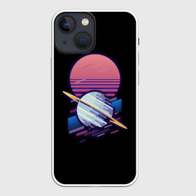 Чехол для iPhone 13 mini с принтом Retro Planet в Белгороде,  |  | 80 | cyber | earth | game | hotline | maiami | music | outrun | planet | retro | retrowave | space | synth | synthwave | земля | игра | кибер | космос | планета | планеты | ретро