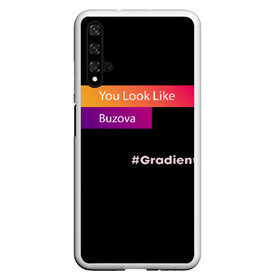 Чехол для Honor 20 с принтом gradient buzova в Белгороде, Силикон | Область печати: задняя сторона чехла, без боковых панелей | buzova | face | faces | funny | gradient | instagaram | network | neural | neural network | бузова | инстаграм | лица | нейросеть | прикол | приложение