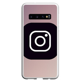 Чехол для Samsung Galaxy S10 с принтом instagram(logo and background) в Белгороде, Силикон | Область печати: задняя сторона чехла, без боковых панелей | instagram | logo | инстаграм | лого | мягкие цвета | приложение | простая картинка | фотоаппарат | черная картинка | черный | черный значок | черный цвет
