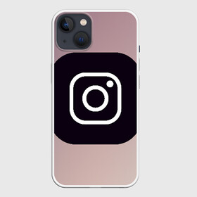 Чехол для iPhone 13 с принтом instagram(logo and background) в Белгороде,  |  | instagram | logo | инстаграм | лого | мягкие цвета | приложение | простая картинка | фотоаппарат | черная картинка | черный | черный значок | черный цвет