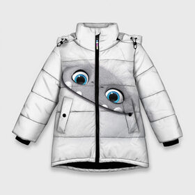 Зимняя куртка для девочек 3D с принтом ABOMINABLE (Эверест) в Белгороде, ткань верха — 100% полиэстер; подклад — 100% полиэстер, утеплитель — 100% полиэстер. | длина ниже бедра, удлиненная спинка, воротник стойка и отстегивающийся капюшон. Есть боковые карманы с листочкой на кнопках, утяжки по низу изделия и внутренний карман на молнии. 

Предусмотрены светоотражающий принт на спинке, радужный светоотражающий элемент на пуллере молнии и на резинке для утяжки. | abominable | детям | для детей | ети | йети | лу | мультфильм | отвратительный | чудовище | эверест